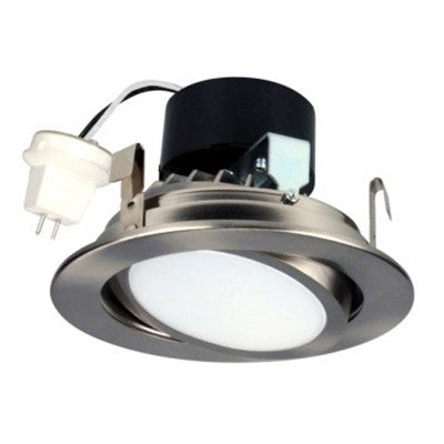 Lighting Spot 26 4 in. 8.5W 12V 4000K Round Adjustable Brushed Nickel LED Recessed Downlight LS2-LV4SN-4K
