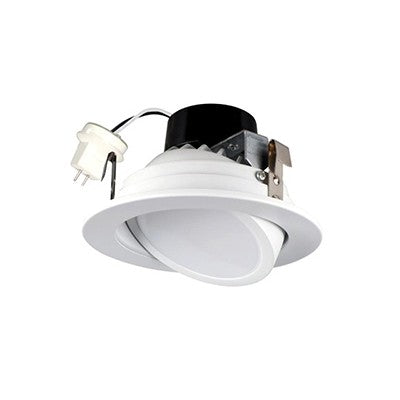 Lighting Spot 26 4 in. 8.5W 12V 5000K Round Adjustable White LED Recessed Downlight LS2-LV4WH-5K