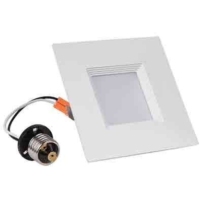 Lighting Spot 26 4 in. 10W 3000K Square Baffle White LED Recessed Downlight LSH-4-SQ-10W-3K