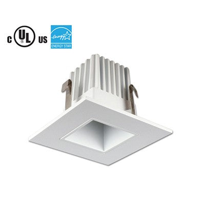 Lighting Spot 26 2 in. 9W 3000K Square Smooth White LED Recessed Downlight LSL-2-240-3K
