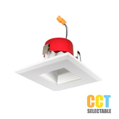 Lighting Spot 26 3 in. 9W 4000K Square Baffle White LED Recessed Downlight LSL-3574WH/4K