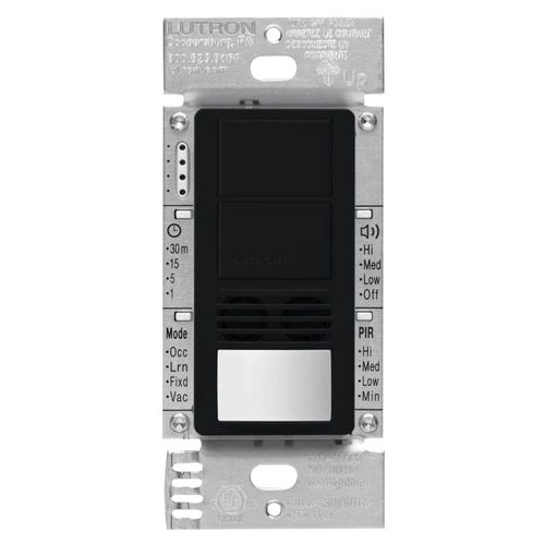 Lutron Maestro dual-tech occupancy sensor switch in Black