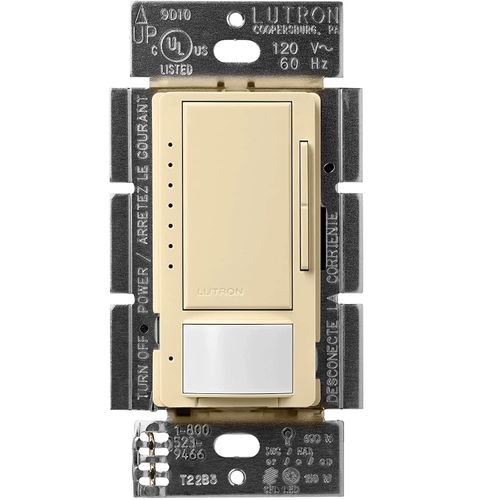 Lutron Maestro LED+ dimmer switch in Ivory