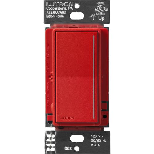 Lutron Sunnata LED+ dimmer switch in Signal Red