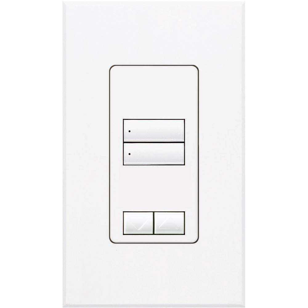 Lutron GRAFIK 2-Button Keypad, White (QSWS2-2BRLI-WH)