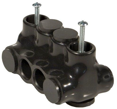 Morris 97872 Black Insulated Connector, Dual Side Entry, Mountable