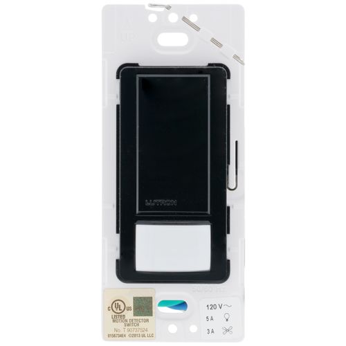 Lutron Maestro fan and light control in Black