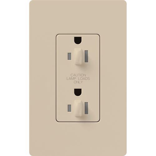 Lutron Architectural 15 A tamper-resistant duplex receptacle in Taupe