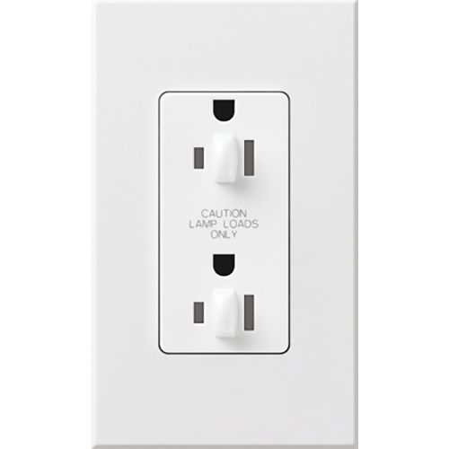 Lutron Architectural 15 A tamper-resistant duplex receptacle in White