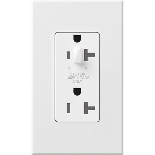 Lutron Architectural 20 A tamper-resistant duplex receptacle in White