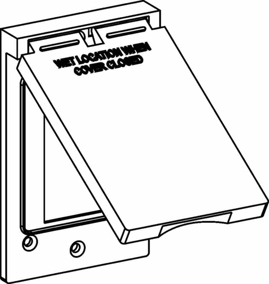 Orbit 1-Gang GFCI Weatherproof Cover White 1C-GV-W - SKU 1CGVW