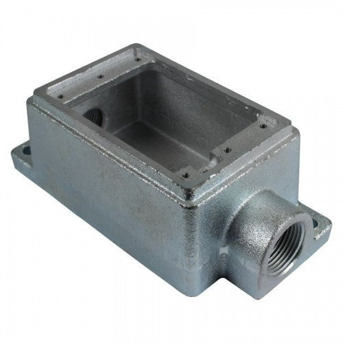 Orbit 1-Gang Malleable Iron Cast Device Box Feed-through 1 in 2 in Deep 1MFSC100