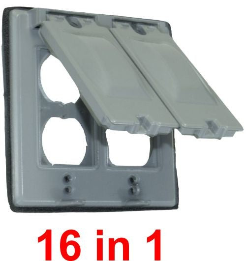 Orbit 2-Gang Universal Weatherproof Cover Bronze 2C-U-BR - SKU 2CUBR