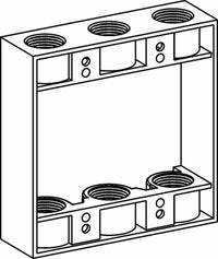 Orbit 2-Gang Weatherproof Extension Ring 6 Hub 1/2 in hub size 1 in Deep 2EXB50-6 - SKU 2EXB506