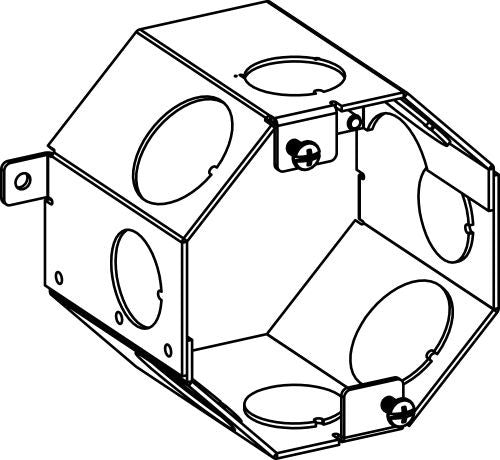 Orbit 4 in Octagonal Concrete Box 3-1/2 in Deep 35CB-75-100 - SKU 35CB75100