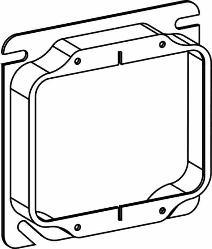 Orbit 4S 2-Gang 1-1/2 in Raised Steel Device Ring 42150