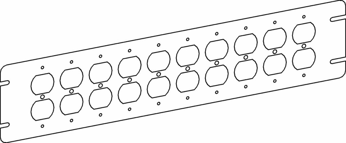Orbit 10-Gang Duplex Receptacles Switch Box Cover 4M10-DR