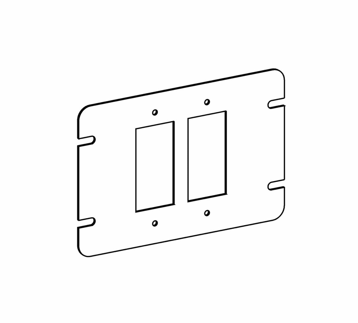 Orbit 2-Gang GFCI / Decorators Switch Box Cover 4M2-GFI