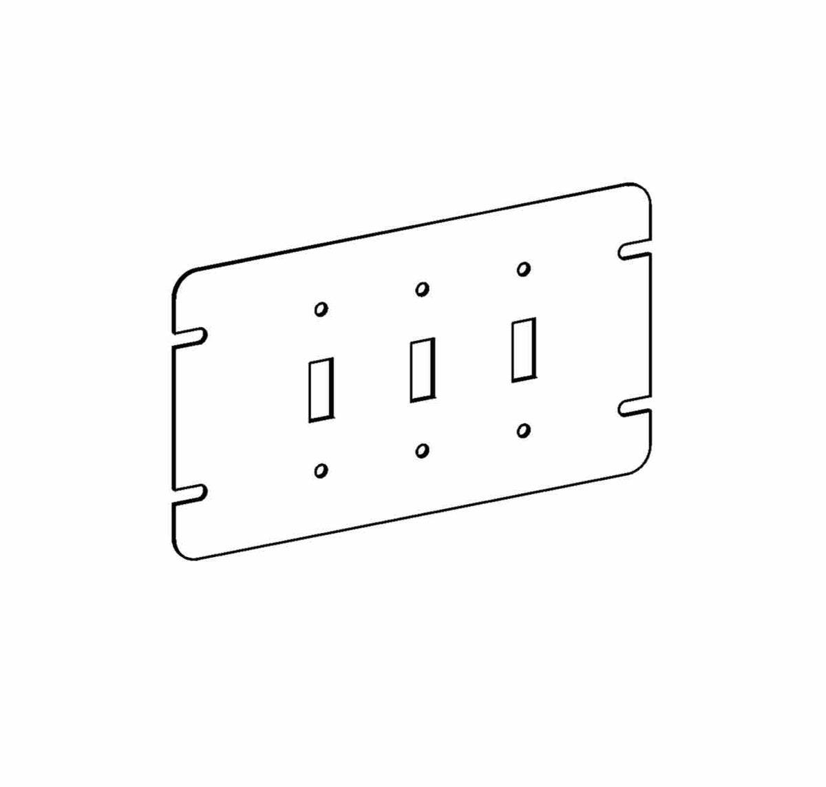 Orbit 3-Gang Toggle Switchs Switch Box Cover 4M3-TS