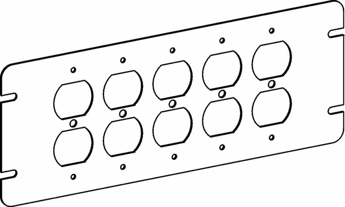 Orbit 5-Gang Duplex Receptacles Switch Box Cover 4M5-DR
