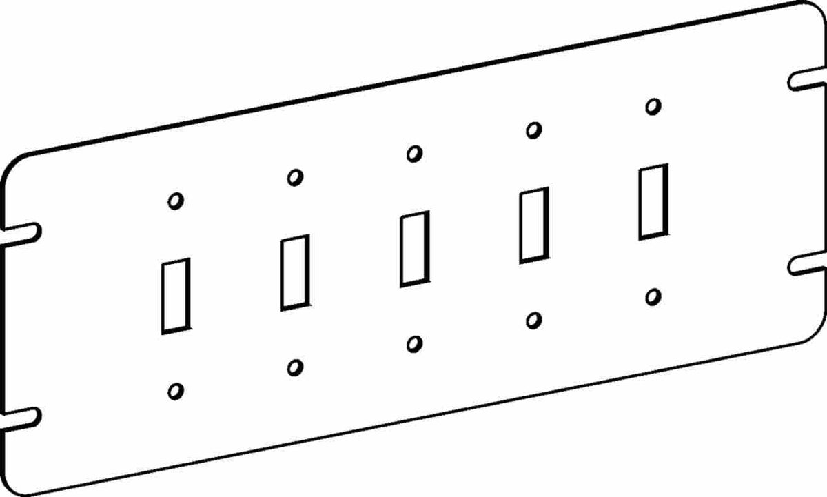 Orbit 5-Gang Toggle Switchs Switch Box Cover 4M5-TS