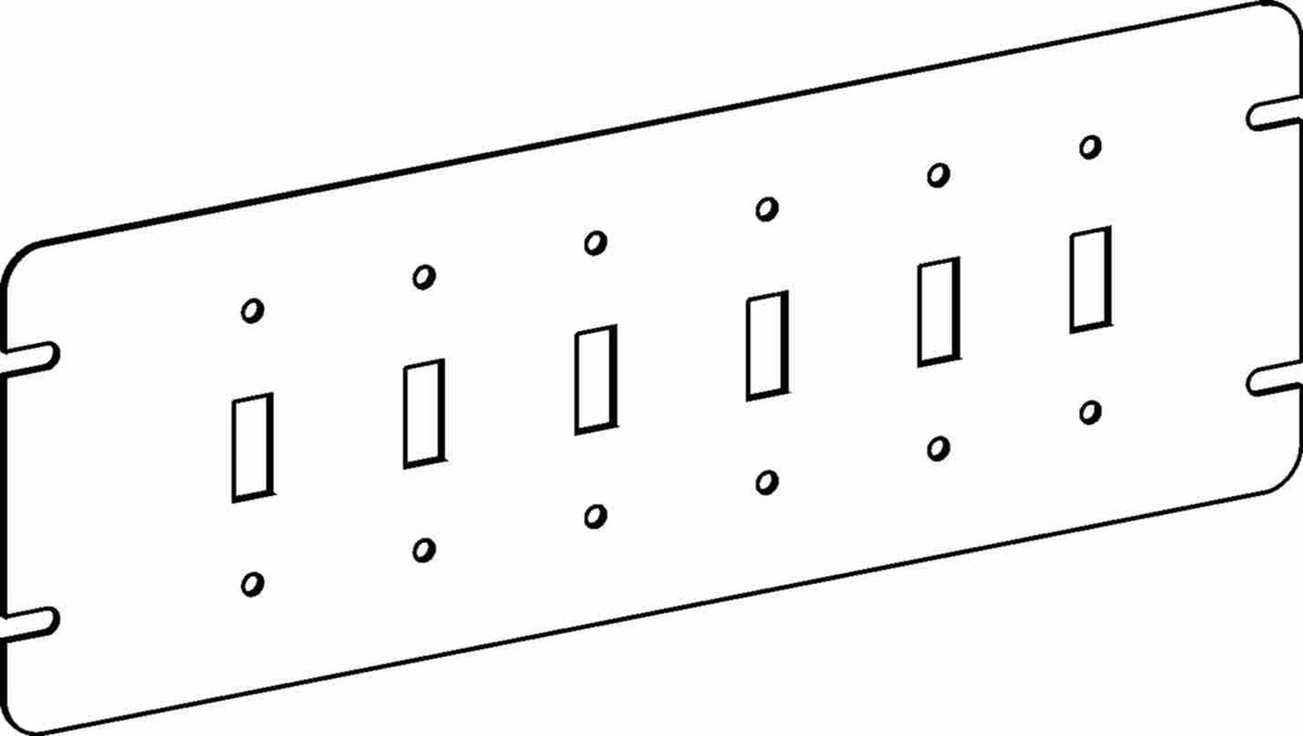 Orbit 6-Gang Toggle Switchs Switch Box Cover 4M6-TS