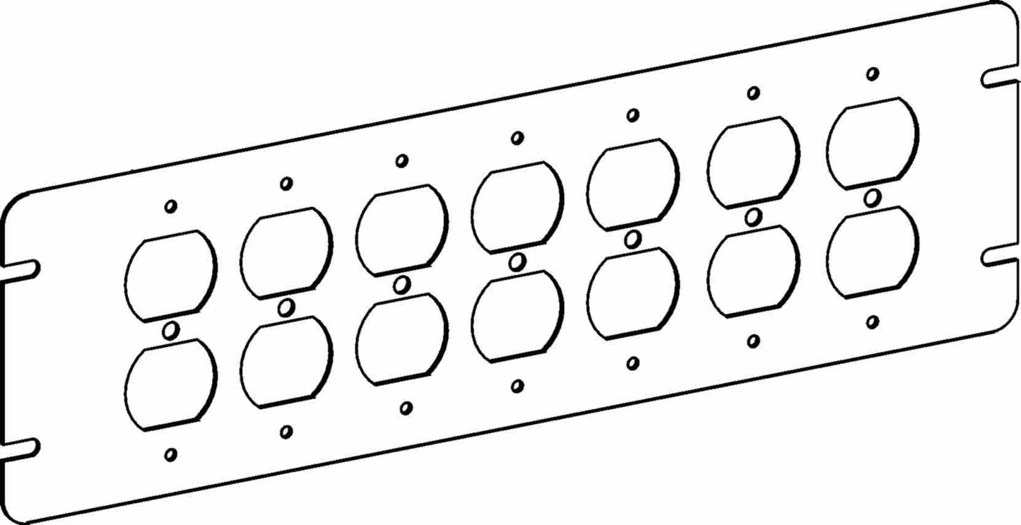 Orbit 7-Gang Duplex Receptacles Switch Box Cover 4M7-DR