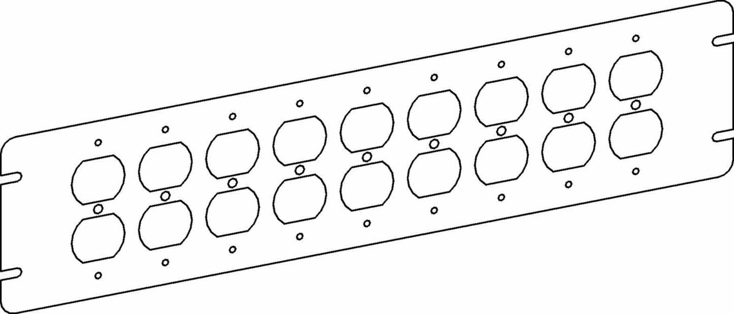 Orbit 9-Gang Duplex Receptacles Switch Box Cover 4M9-DR