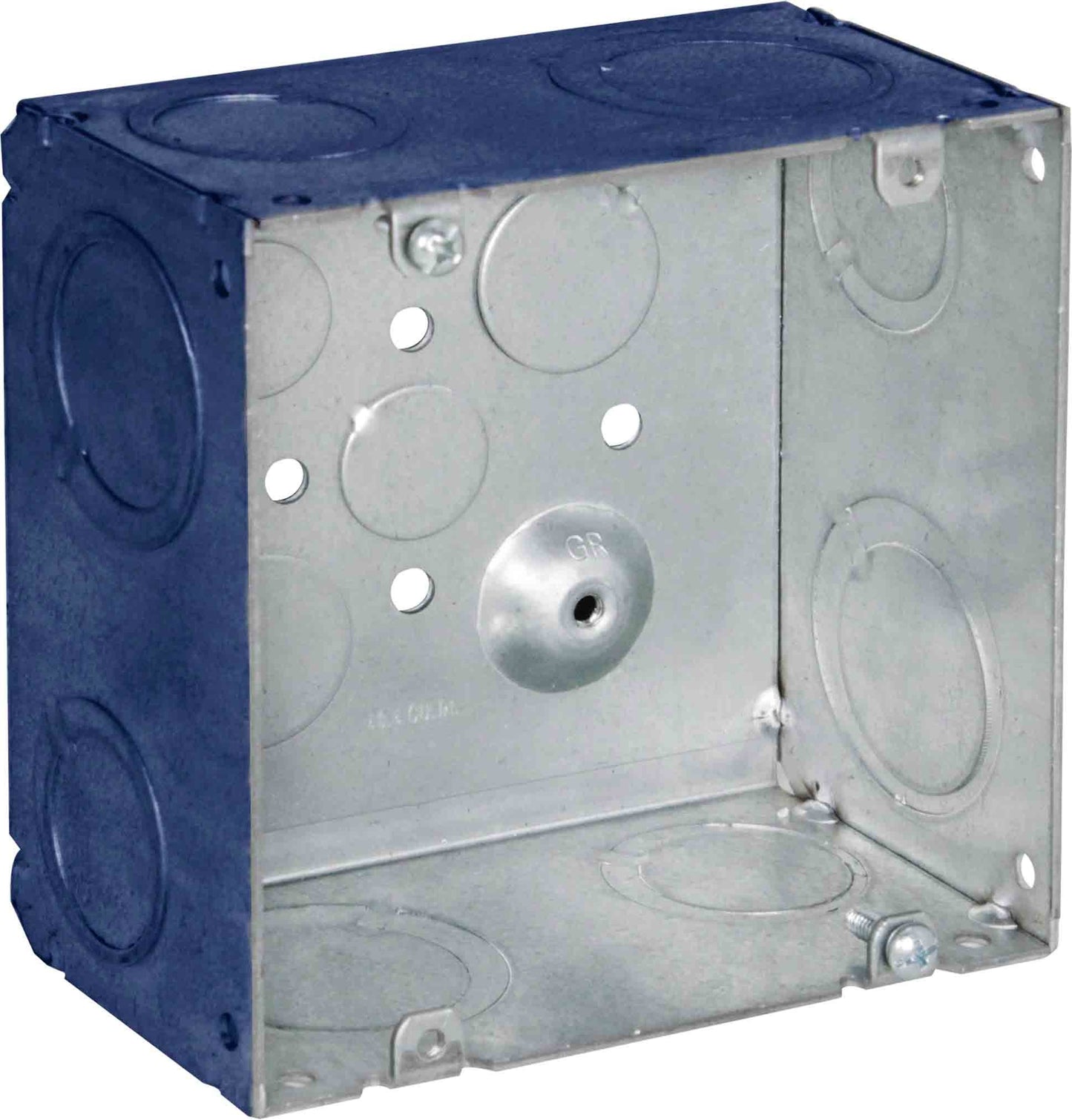 Orbit Blue 5S Steel Box 2-1/2 in 1 in and 1-1/4 in Mixed Knockouts B5SLB