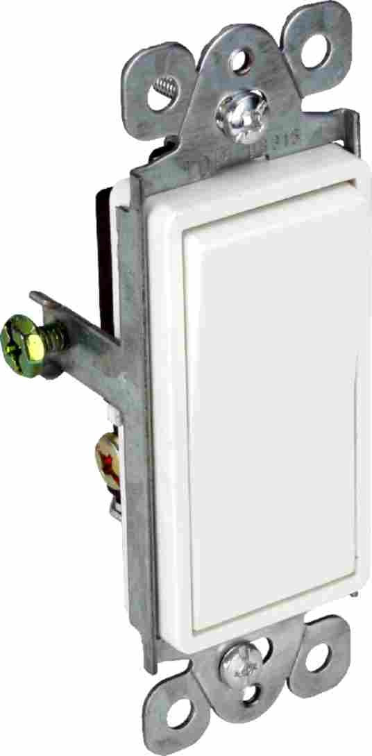 Orbit 15A 120-277V White 3-Way Rocker Switch DS315W