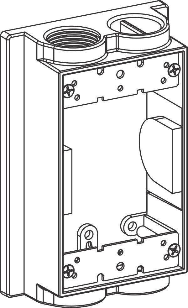 Orbit 1/2 in 1-Gang Weatherproof Extension Box EXF502