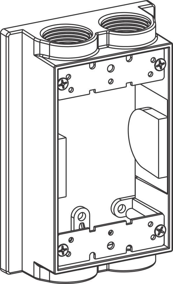 Orbit 1/2 in 1-Gang Weatherproof Extension Box EXF504