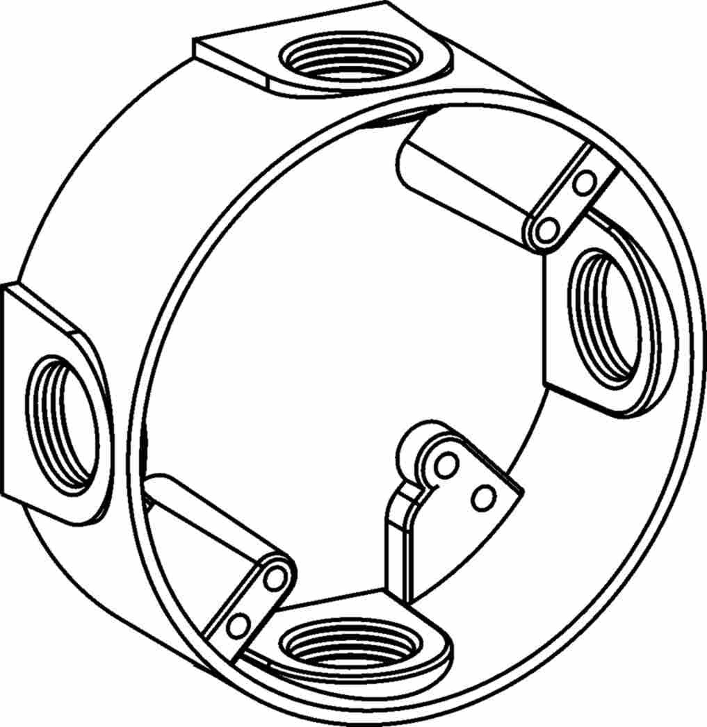 Orbit 4 in 4 in Round Weatherproof Extension Ring EXR754