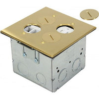 Orbit Floor Box Rnd Plug Type, (Sqr. Plt)Wrecept.(T.R.) and (Kjh 4 P), Bronze FLBR2GDLBR