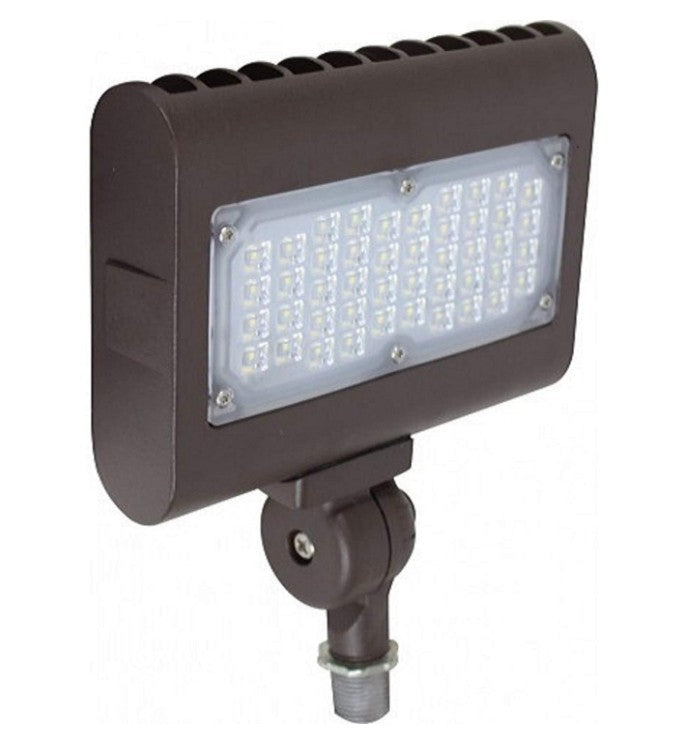 Orbit LFL 7 Slim LED Flood Light with Knuckle 30W 120-277V 5000K Bronze LFL730WCWKN