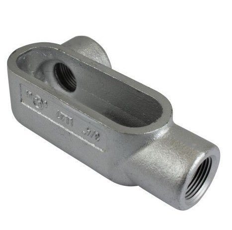 Orbit Type Ll Threaded Conduit Body, Gray Iron Form 7, 1/2 in LL750