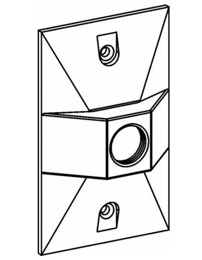 Orbit WP Rect. Cover 1 1/2 in Thread Hole Brn RE1BR