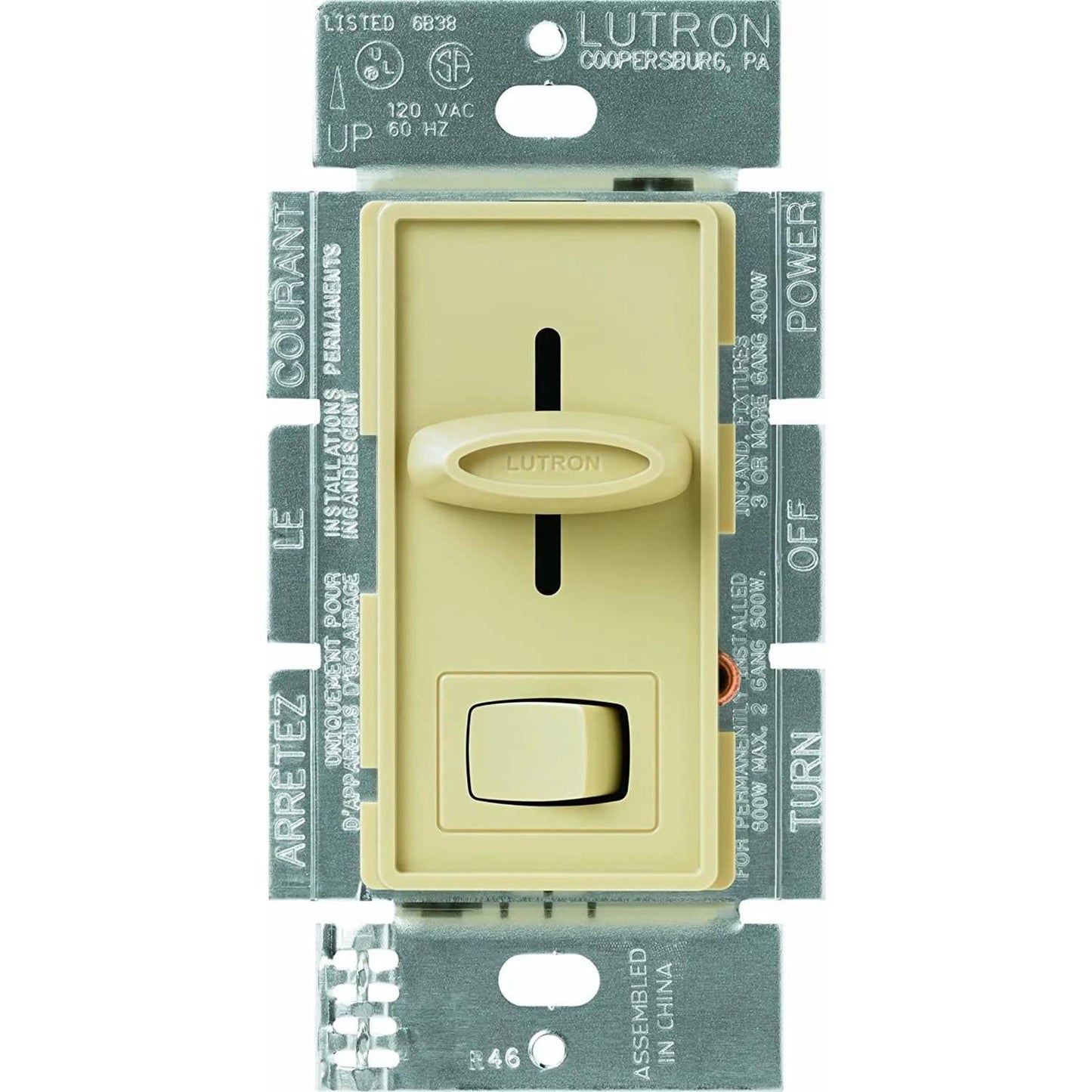 Lutron Skylark dimmer switch in Ivory