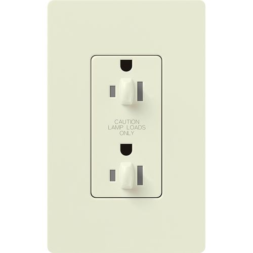 Lutron Claro 15 A tamper-resistant duplex receptacle in Biscuit