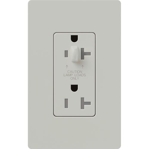 Lutron Claro 20 A tamper-resistant duplex receptacle in Palladium