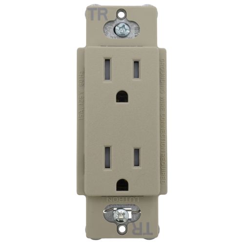 Lutron Claro 15 A tamper-resistant duplex receptacle in Clay