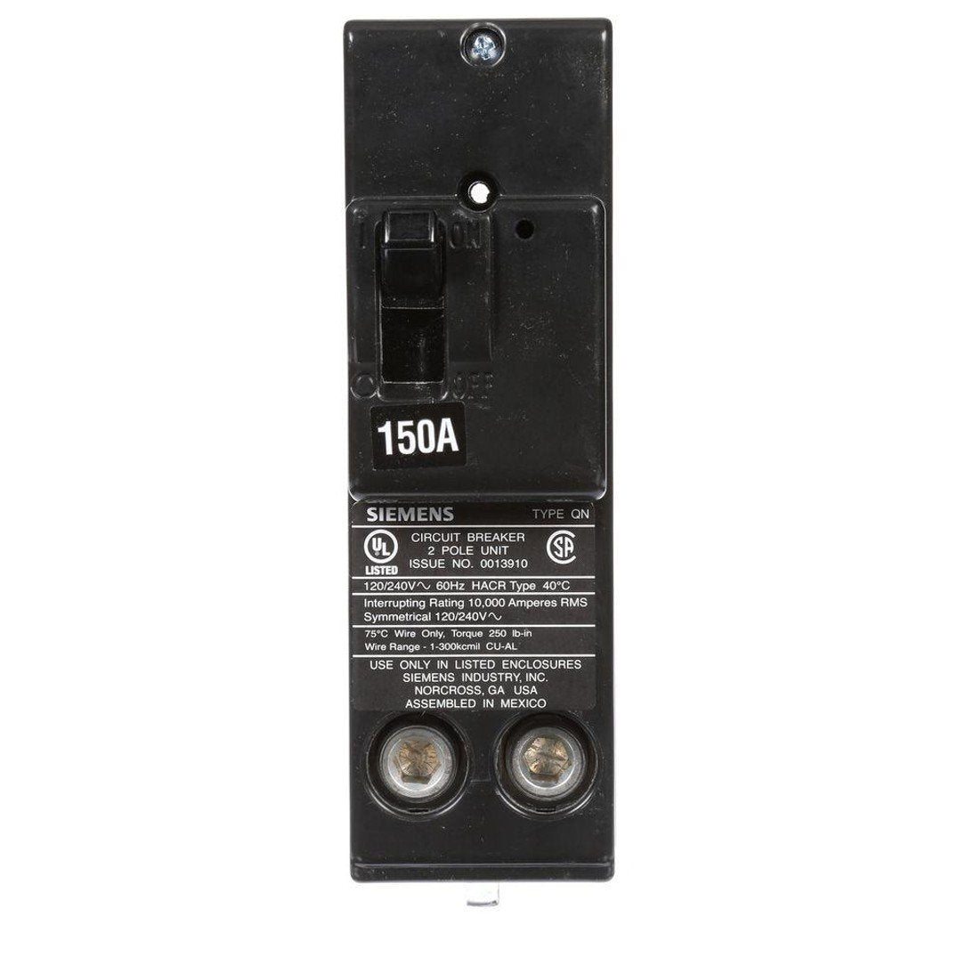 Siemens 150 Amp 2-Pole 120/240V Thermal Magnetic Circuit Breaker Q Series Plug-In
