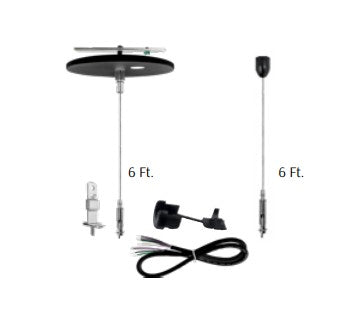 Westgate 6 ft Black Lighting Suspension Cable SCL-CSKC-6FT-BK