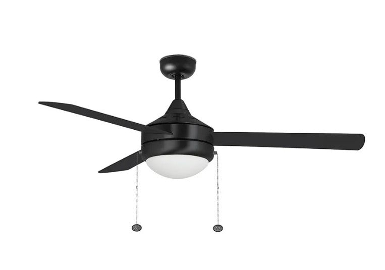 Westgate 120-277V 20W 1750LM 3000K/4000K/5000K Black LED Ceiling Fan Light WFL-112-PC-3B-52-MCT-BK-BK