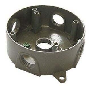 Westgate WRB75-5 round weatherproof electrical box gray (select items available in white and bronze)product features