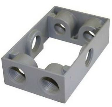 Westgate 3/4" 6 outlet holes Gray Weatherproof Extension Box WXB75-6