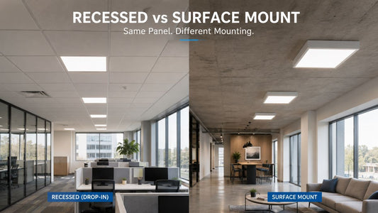 Recessed vs Surface Mount Panel Lights