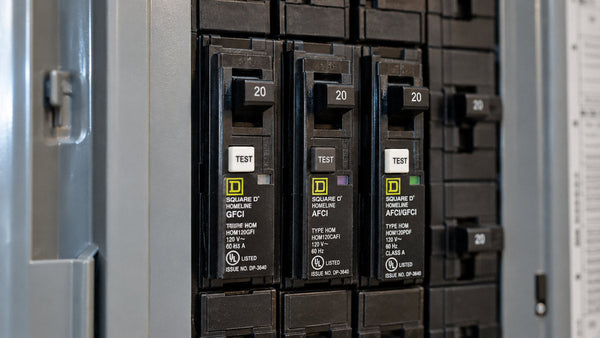 GFCI, AFCI and dual-function breakers installed in panel