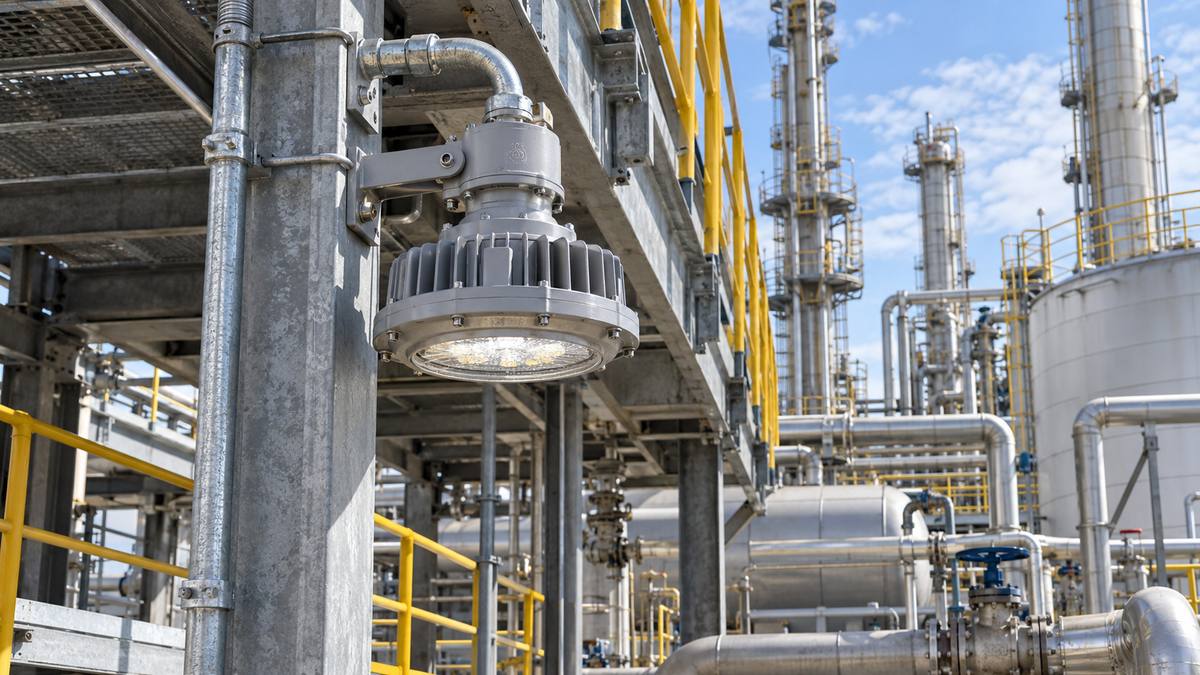 Hazardous location LED lighting installed in refinery