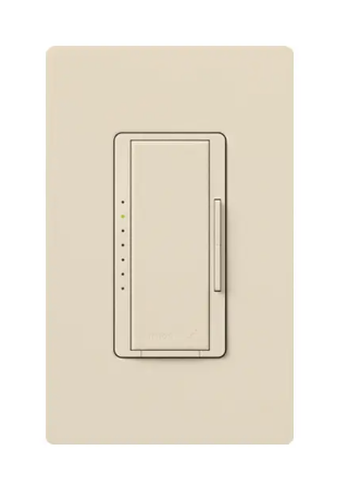 Lutron Maestro 3-wire dimmer switch in Light Almond